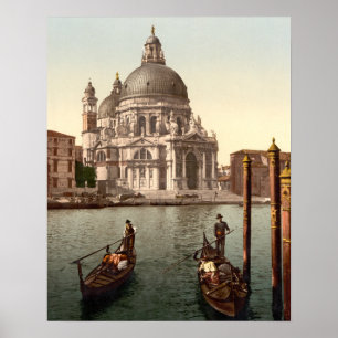 Kerk van Salute Venice Italy Gondolas Poster