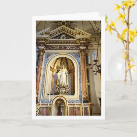 Kerk van San Nicolás, Valencia, Spanje Kaart (Gele Bloem)