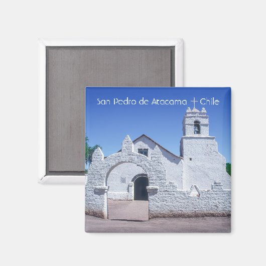 Kerk van San Pedro de Atacama - Chili Magneet (Voorkant / Achterkant)