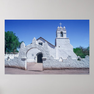 Kerk van San Pedro de Atacama - Chili Poster