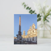 Kerk van Sant Agnese op het Piazza Navona - Rome Briefkaart (Staand voorkant)