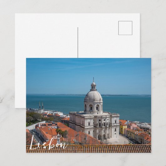Kerk van Santa Engracia in Lissabon, Portugal Briefkaart (Voorkant / Achterkant)