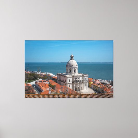 Kerk van Santa Engracia in Lissabon, Portugal Canvas Afdruk (Voorkant)