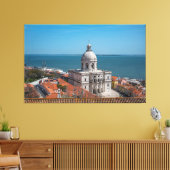 Kerk van Santa Engracia in Lissabon, Portugal Canvas Afdruk (Insitu (Woonkamer))