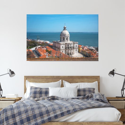 Kerk van Santa Engracia in Lissabon, Portugal Canvas Afdruk (Insitu (Slaapkamer))
