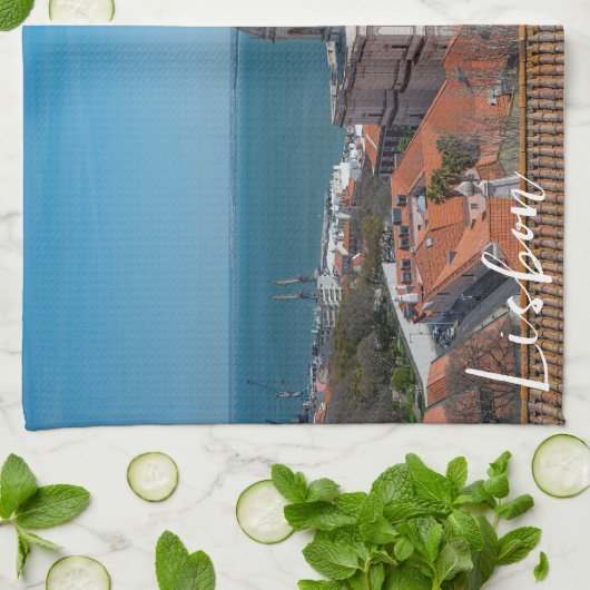 Kerk van Santa Engracia in Lissabon, Portugal Theedoek (Gevouwen)