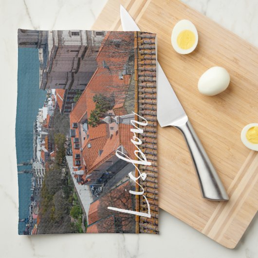 Kerk van Santa Engracia in Lissabon, Portugal Theedoek (Quarter Fold)