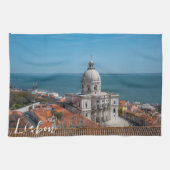 Kerk van Santa Engracia in Lissabon, Portugal Theedoek (Horizontaal)