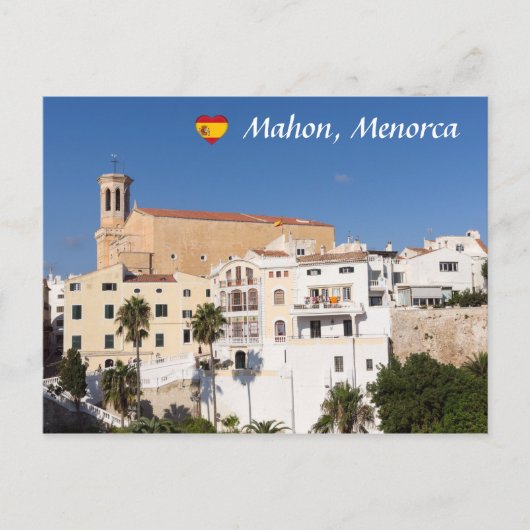 Kerk van Santa Maria — Mahon, Menorca, Spanje Briefkaart (Voorkant)