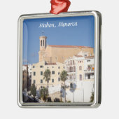 Kerk van Santa Maria — Mahon, Menorca, Spanje Metalen Ornament (Links)