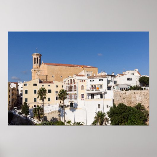 Kerk van Santa Maria - Mahon, Menorca, Spanje Poster (Voorkant)