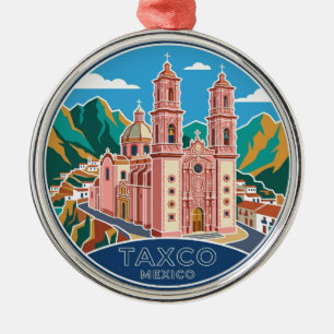 Kerk van Santa Prisca Mexico Metalen Ornament