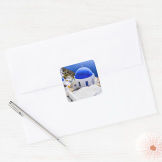 Kerk van Santorini Vierkante Sticker