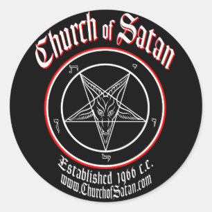 Kerk van Satan Decal Set Ronde Sticker