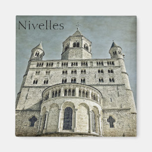 Kerk van Sint-Gertrudis in Nijvel, België Magneet