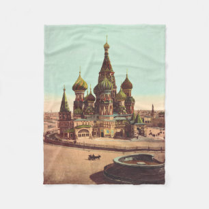 Kerk van St. Basil, Rode Plein Moskou Fleece Deken