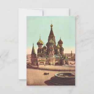 Kerk van St. Basilius, Rode Plein Moskou Bedankkaart