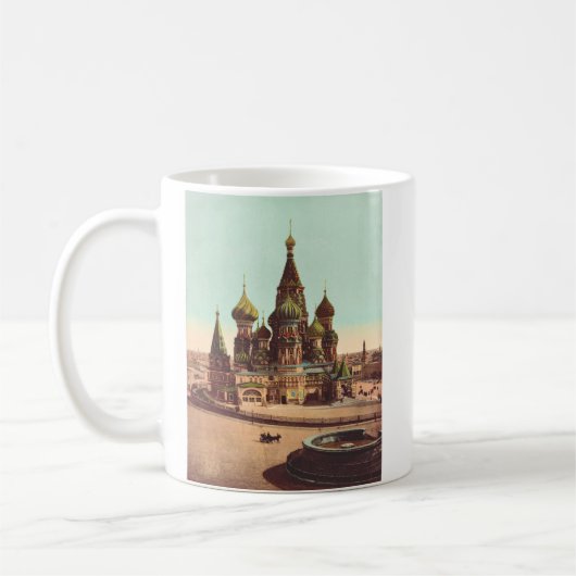 Kerk van St. Basilius, Rode Plein Moskou Koffiemok (Links)