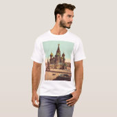 Kerk van St. Basilius, Rode Plein Moskou T-shirt (Voorkant volledig)