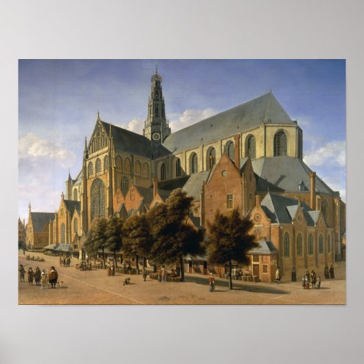 Kerk van St. Bavo in Haarlem, 1666 Poster (Voorkant)