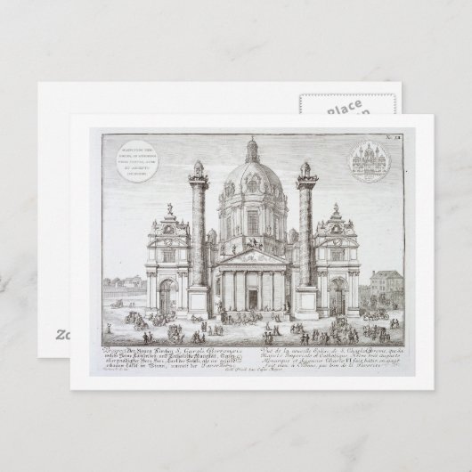 Kerk van St. Charles Borromeo (1538-84), Wenen, Briefkaart (Voorkant / Achterkant)