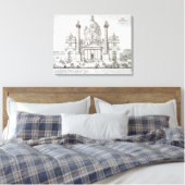 Kerk van St. Charles Borromeo (1538-84), Wenen, Canvas Afdruk (Insitu (Slaapkamer))