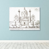 Kerk van St. Charles Borromeo (1538-84), Wenen, Canvas Afdruk (Insitu (Houten vloer))