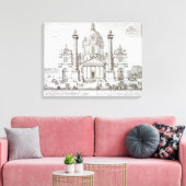 Kerk van St. Charles Borromeo (1538-84), Wenen, Canvas Afdruk (Insitu (Woonkamer))