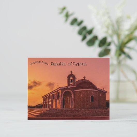 Kerk van St. Epiphany Ayia Napa Cyprus Briefkaart (Staand voorkant)