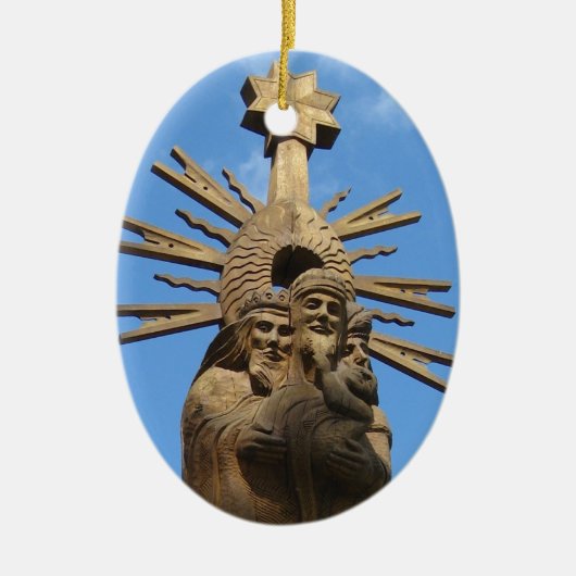 Kerk van St. George Statue, Vilkija, LITOUWEN Keramisch Ornament (Voorkant)