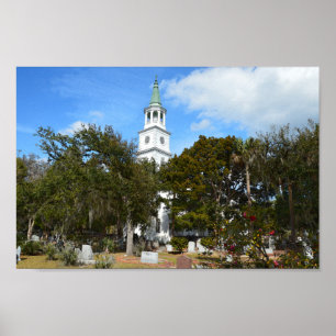Kerk van St. Helena, Beaufort, South Carolina Poster