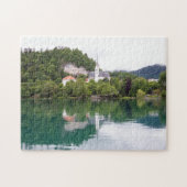Kerk van St Martin, Bled, Slovenië Legpuzzel (Horizontaal)
