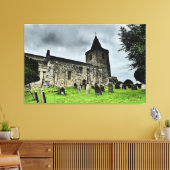Kerk van St. Oswald bij Lythe bij Whitby Canvas Afdruk (Insitu (Woonkamer))