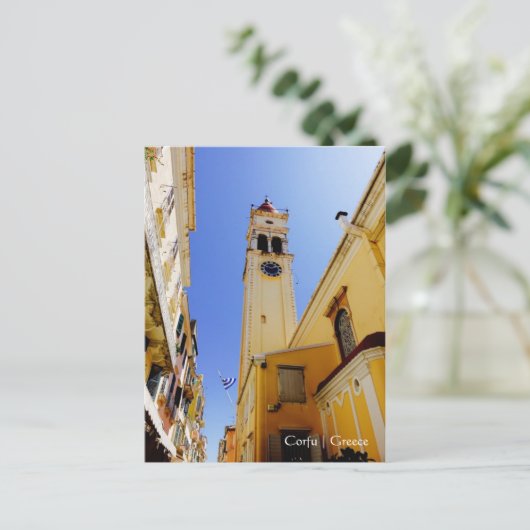 Kerk van St. Spyridon, Corfu, Griekenland Briefkaart (Staand voorkant)