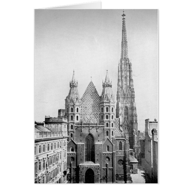 Kerk van St. Stephens, Wenen, circa 1890 (Voorkant)