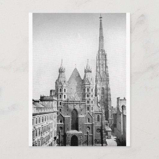 Kerk van St. Stephens, Wenen, circa 1890 Briefkaart (Voorkant)