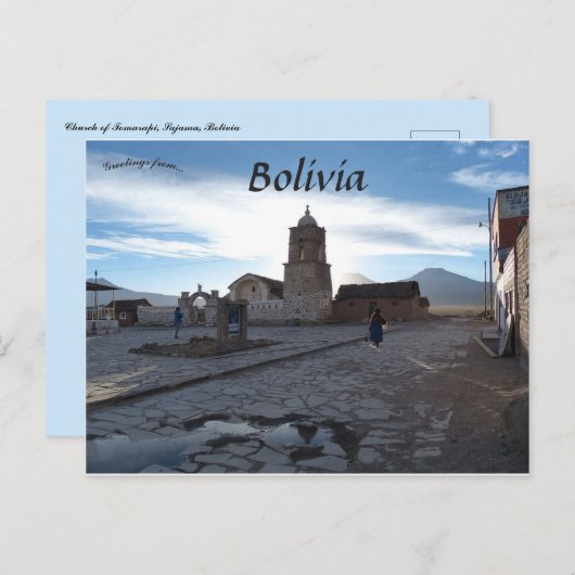 Kerk van Tomarapi in Sajama Bolivia Briefkaart (Voorkant / Achterkant)