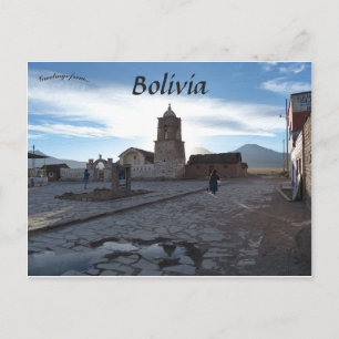 Kerk van Tomarapi in Sajama Bolivia Briefkaart