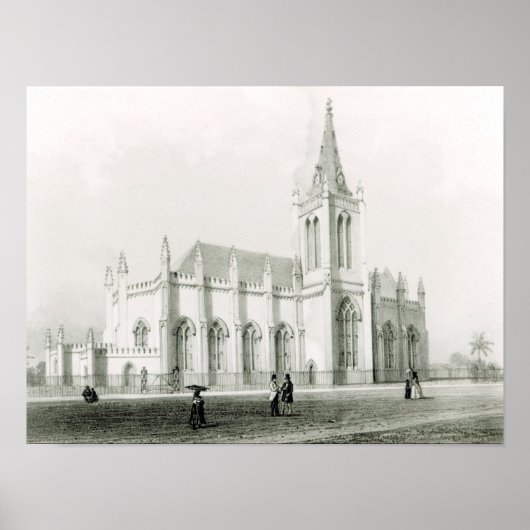 Kerk van Trinity, haven van Spanje Poster (Voorkant)