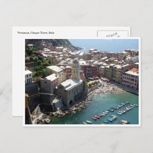 kerk van vernazza briefkaart (Voorkant / Achterkant)