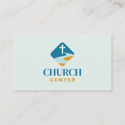 Kerk Visitekaartje met Christelijk Cross Design (Achterkant)