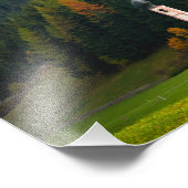 Kerk voor de Dolomietenbergen in Italië Foto Afdruk (Hoek)