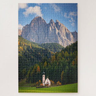 Kerk voor de Dolomietenbergen in Italië Legpuzzel