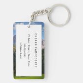 Kerk voor de Dolomietenbergen in Italië Sleutelhanger (achterkant)