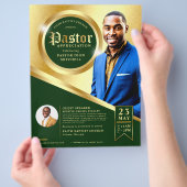  kerk voor waardering van pastor voor groene en go flyer (Hand)
