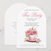 Kerk Vrouwen Tea Party Ideeën Kaart (Voorkant / Achterkant)