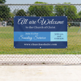 Kerk Welkom Teken Hangende Banner