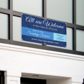 Kerk Welkom Teken Hangende Banner (Buitenkant Gebouw)
