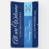 Kerk Welkom Teken Hangende Banner (Verticaal)