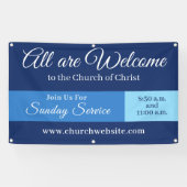 Kerk Welkom Teken Hangende Banner (Horizontaal)